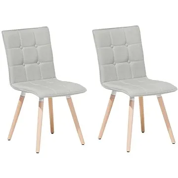 Sada 2 židlí do jídelny v šedé barvě BROOKLYN, 96373 (beliani_96373)