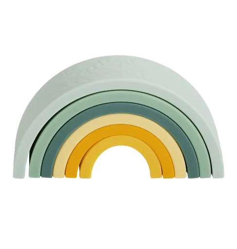 A Little Lovely Company montessori stohovací duha - zelená a žlutá