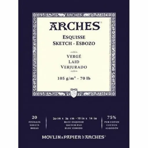 Skicák Arches Sketch 75% bavlna, 26x36cm, 105g/m2