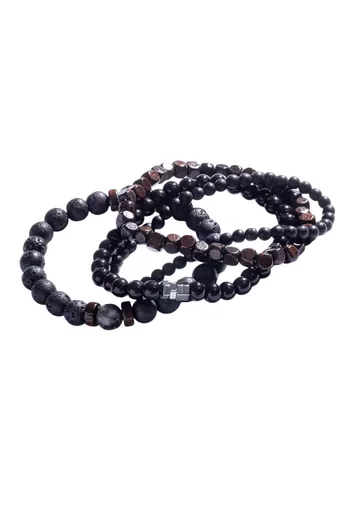Marc Malone Sada korálkových náramků s minerálními kameny MCGB5091