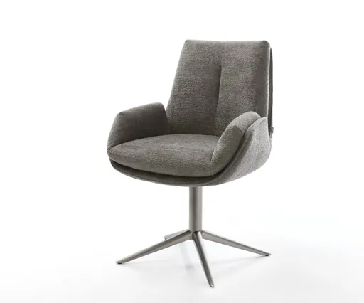 Jídelní židle Clea-Flex bouclé měkký tmavě béžová křížová