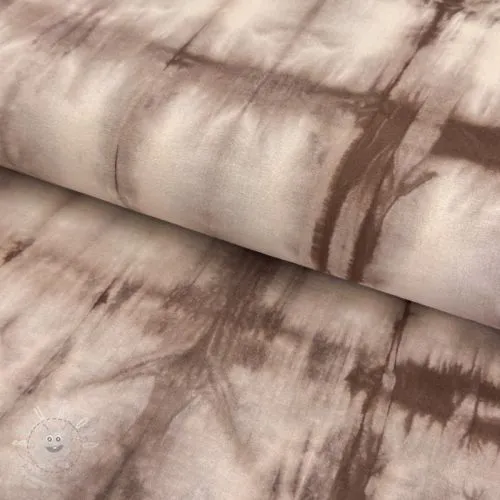 Bavlněná látka HAND TIE DYE mauve