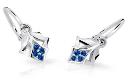 Cutie Jewellery Dětské náušnice z bílého zlata C2220-10-X-2 modrá