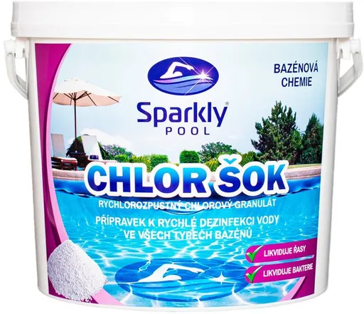 Sparkly POOL Chlor šok 3 kg