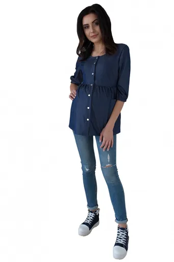 bemaamaa Těhotenská tunika kr. rukáv - granát, vel. XL