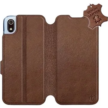 Flip pouzdro na mobil Xiaomi Redmi 7A - Hnědé - kožené -  Brown Leather (5903226939350)