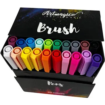 Artmagico Brush pens 20 ks základních barev (376)