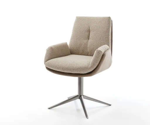 Otočná židle Clea-Flex směs materiálů bláto základna grafit