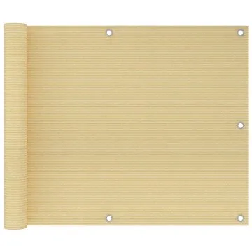 Balkonová zástěna béžová 75 x 300 cm HDPE (310908)