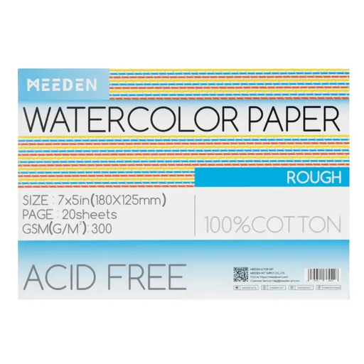 Akvarelový blok Meeden 100% bavlna 12,5x18cm Rough