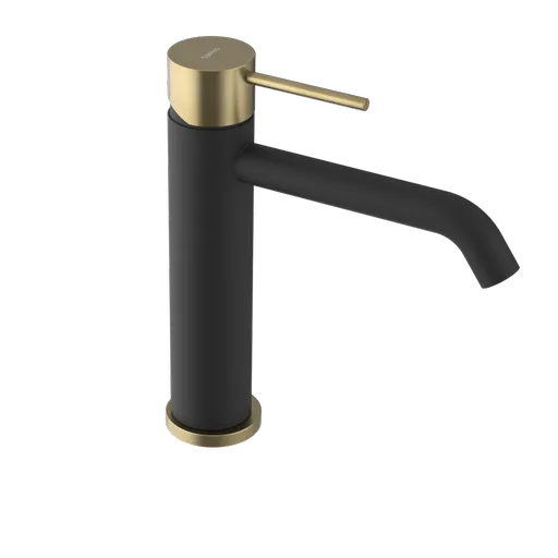 SAPHO ULTRAMIX stojánková umyvadlová baterie střední, černá mat/zlato mat UT004BG