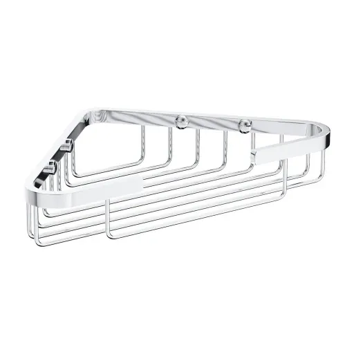 OMNIRES UNI rohový sprchový koš, 18 x 18 x 4 cm, lesklý chrom UN3601CR