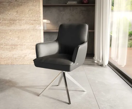 Otočná židle Heira-Flex s područkami křížová podnož široká