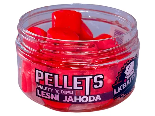 LK Baits Pelety v dipu Lesní Jahoda 60g - 17mm,LK Baits Pelety v dipu Lesní Jahoda 60g - 17mm