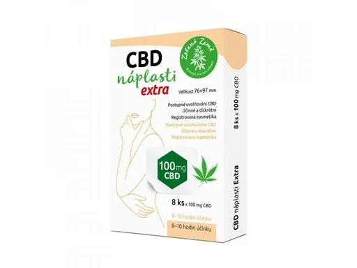 CBD náplasti extra velké – balení 8 ks – Zelená Země