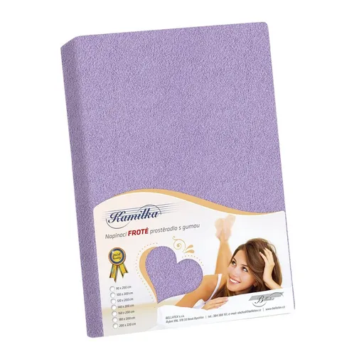 Bellatex Froté prostěradlo Kamilka světle fialová, 90 x 200 cm