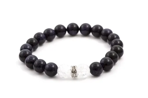 Agato Korálkový náramek z avanturínu a křišťálu MINK26/17