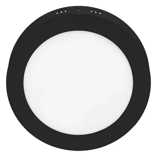 T-LED Černý přisazený LED panel kulatý 170mm 12W Barva světla: Teplá bílá 102173