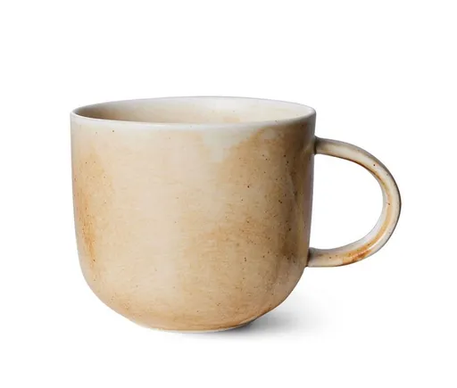 Rustikálně béžový porcelánový hrnek Chef  - 12*9*8 cm / 320 ml  HKLIVING