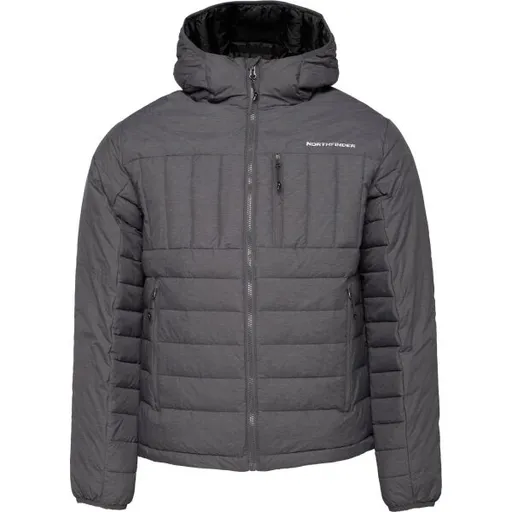 Northfinder WARTEEN Pánská zateplená bunda, tmavě šedá, velikost