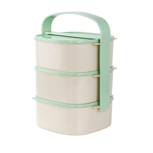 Plastový jídlonosič 3x1 l MIX barev víček