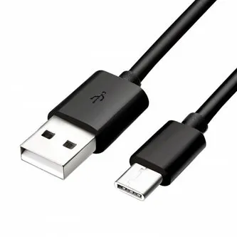 Logo USB kabel (2.0), USB A samec - USB C samec, 1m, černý, blistr, DOPRODEJ