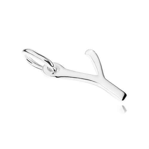 Stříbrný přívěsek 925, hladké a lesklé tiskací písmeno "Y"