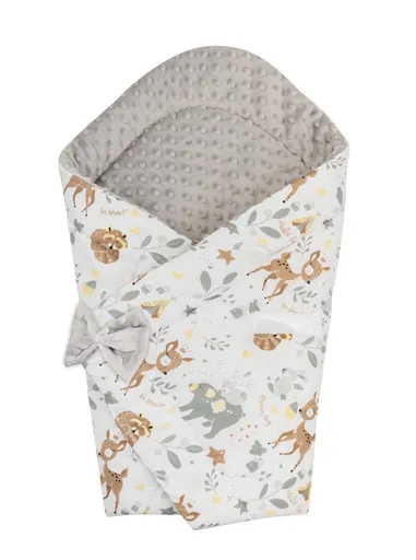 Bomimi Rychlozavinovačka oboustranná minky zvířátka, béžová