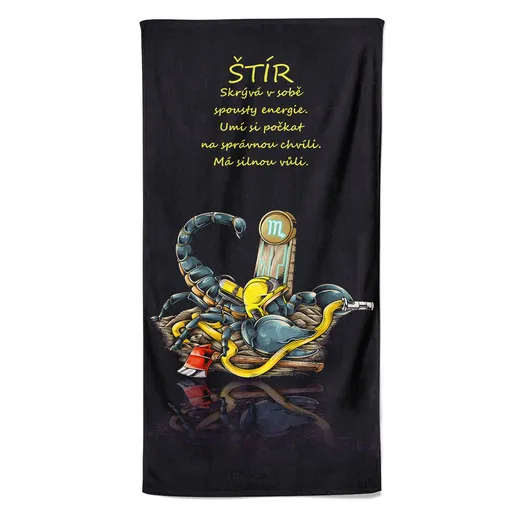 Osuška Hasičské znamení Štír (Velikost osušky: 100x170cm)