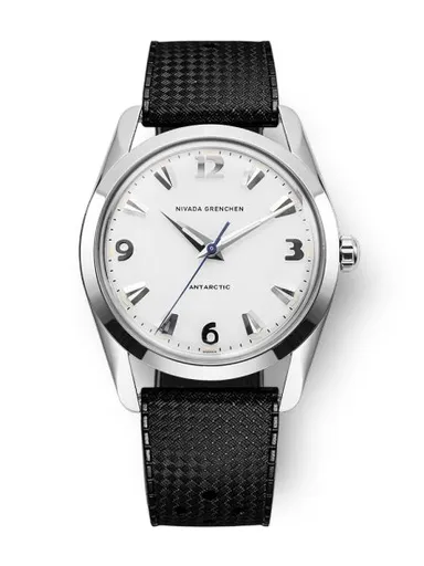 Nivada Grenchen Antarctic 35 mm - White Luminova - Rubber tropic