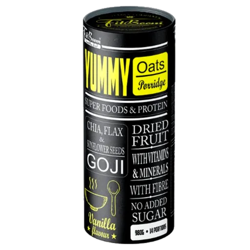 FitBoom Yummy Oat Mash 980g - jahoda