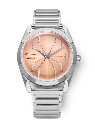 Nivada Grenchen Antarctic Spider Salmon No Date - Forstner Bonklip