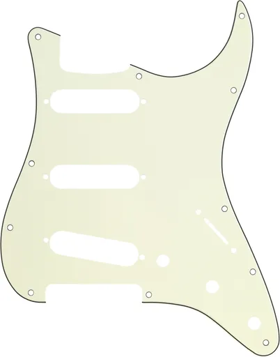 Fender Pickguard, Stratocaster S/S/S, 11-Hole Mount, Mint Green MG/B/M
