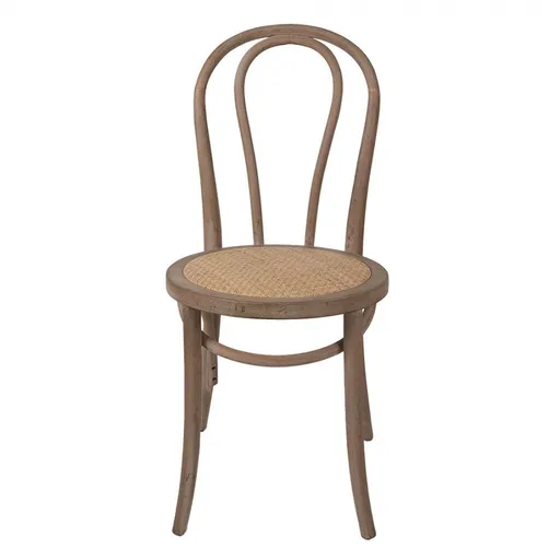 Dřevěná jídlení židle s ratanovým výpletem Old French - 42*42*88 cm Clayre & Eef