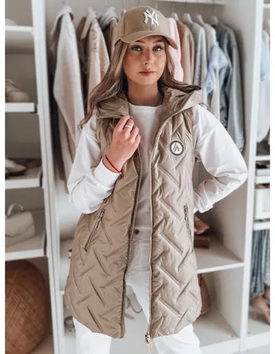 Dámská prošívaná vesta GRANDI kamelová