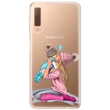 iSaprio Kissing Mom - Blond and Boy pro Samsung Galaxy A7 (2018) (kmbloboy-TPU2_A7-2018)