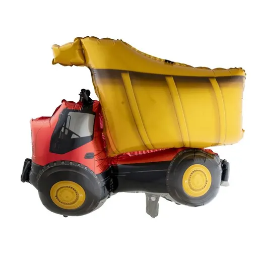 Balón fóliový Nákladní auto - stavba - staveniště 70 cm - FUNNYFASHN