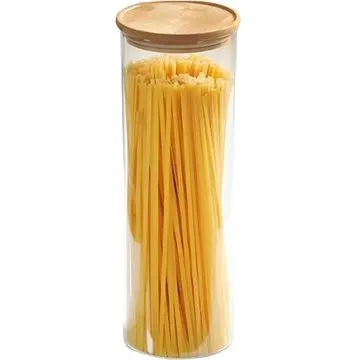 Kesper Skleněná dóza s bambusovým víkem a kovovým uzávěrem, 1800 ml (38011)