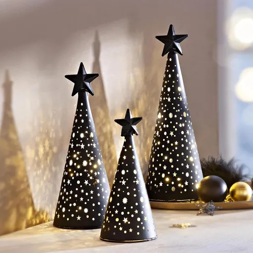 Weltbild LED Kužely Noire, sada 3 ks