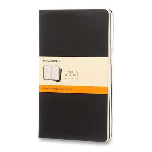 Sešity Moleskine Cahier VÝBĚR BAREV, 3KS - měkké desky - L, linkovaný 1331/22372 - Sešity Moleskine Cahier černý + 5 let záruka a dárek ZDARMA