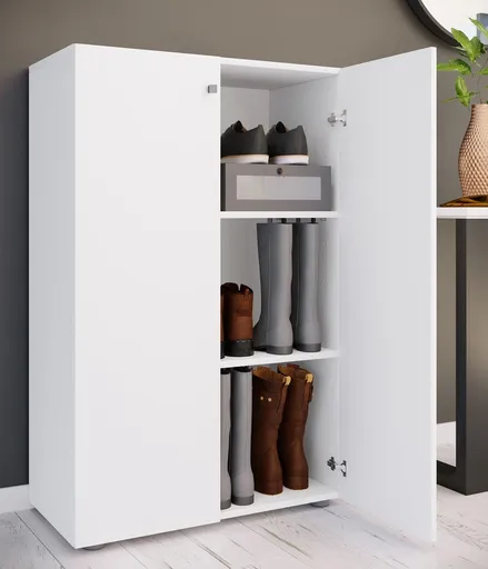 VCM Botník Lona XL 3dílný, bílý