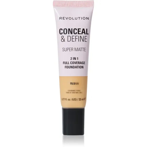 Makeup Revolution Conceal & Define matující make-up odstín F8.5NW 23 ml