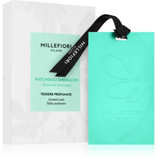 Millefiori Milano Laundry Patchouli Smeraldo vonná karta 3 ks