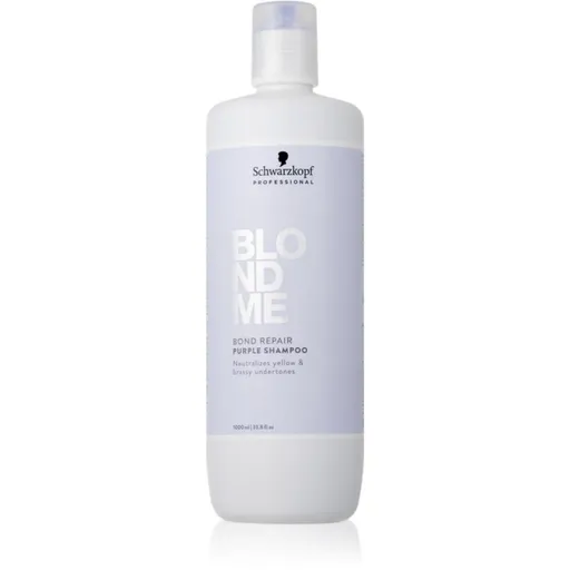 Schwarzkopf Professional Blondme Bond Repair Purple Shampoo fialový šampon pro blond vlasy 1000 ml