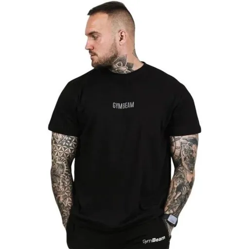 GymBeam FIT Pánské triko, černá, velikost