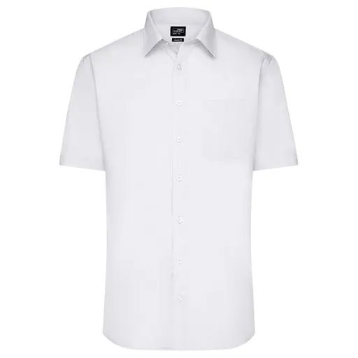 James & Nicholson (Daiber) Pánská košile s krátkým rukávem JN680 - Bílá | M