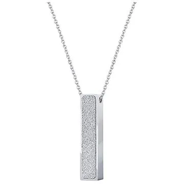 Scento Parfémový náhrdelník ve tvaru obdélníku (Stříbrný) (7290015420341)