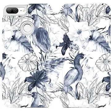 Flipové pouzdro na mobil Honor 9 Lite - MX09S Modravé květy (5903516030248)