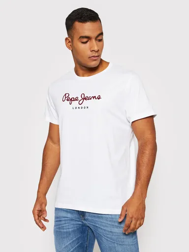 Pepe Jeans pánské bílé tričko PM508208800 XXL