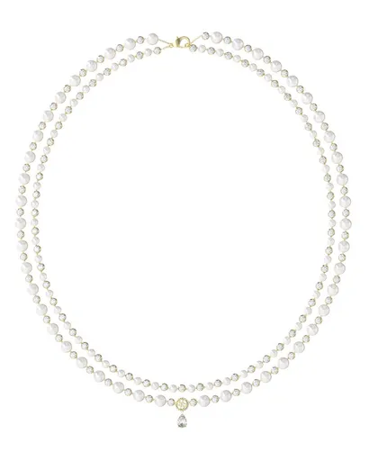 Guess Dvojitý perličkový náhrdelník Tiny Pearly JUBN05576JWYGT/U